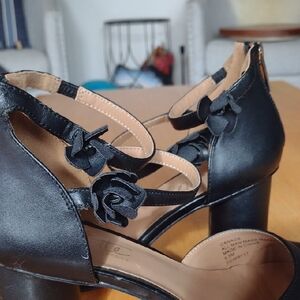 Nanette Lepore Black Satin Heels
